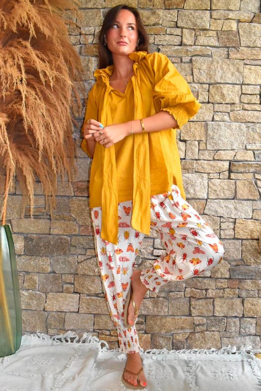 Larc Poet Blouse Mustard